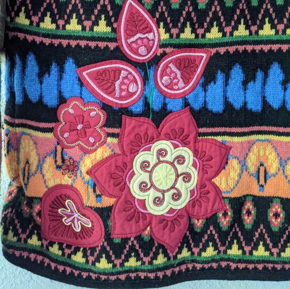 Desigual Vest Cardigan Medium. Hand altered for a cinched waist. - Picture 5 of 6